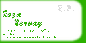 roza mervay business card